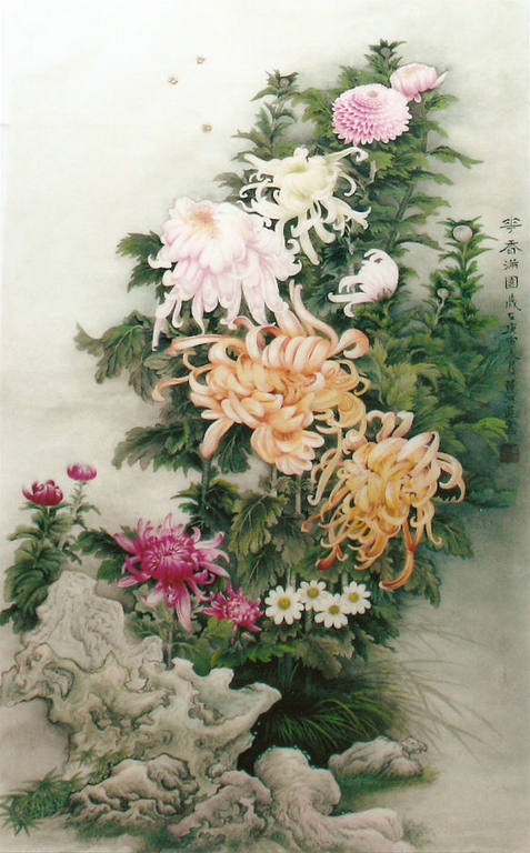 笔下菊花