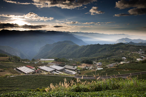 云海山间景色，台湾阿里山