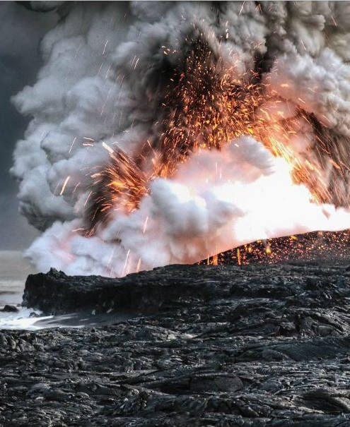 火山喷景