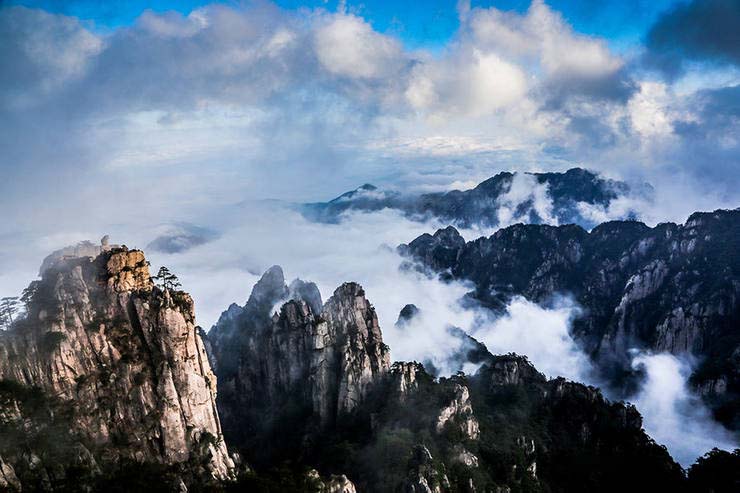 黄山奇石景观,猴子观海