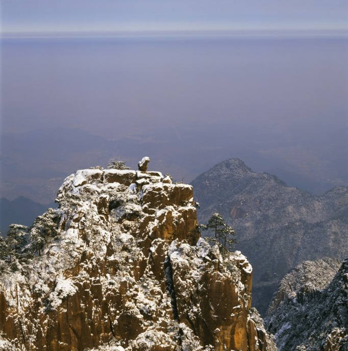 黄山奇石景观，猴子观海