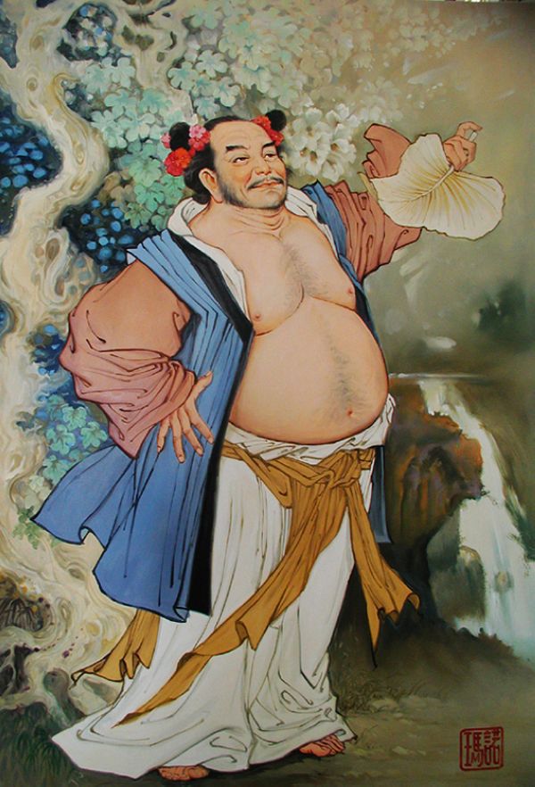 八仙人物图