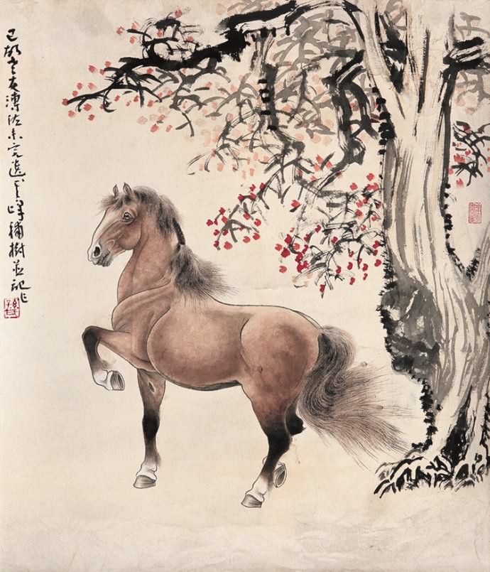 愛新覺羅溥佐駿馬圖