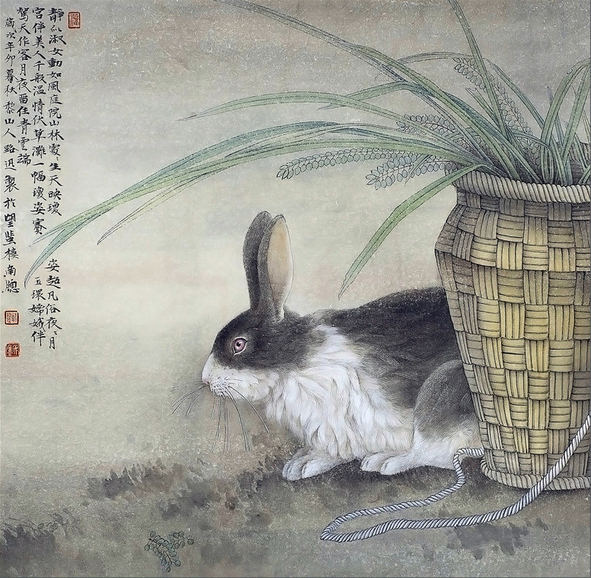 工笔兔