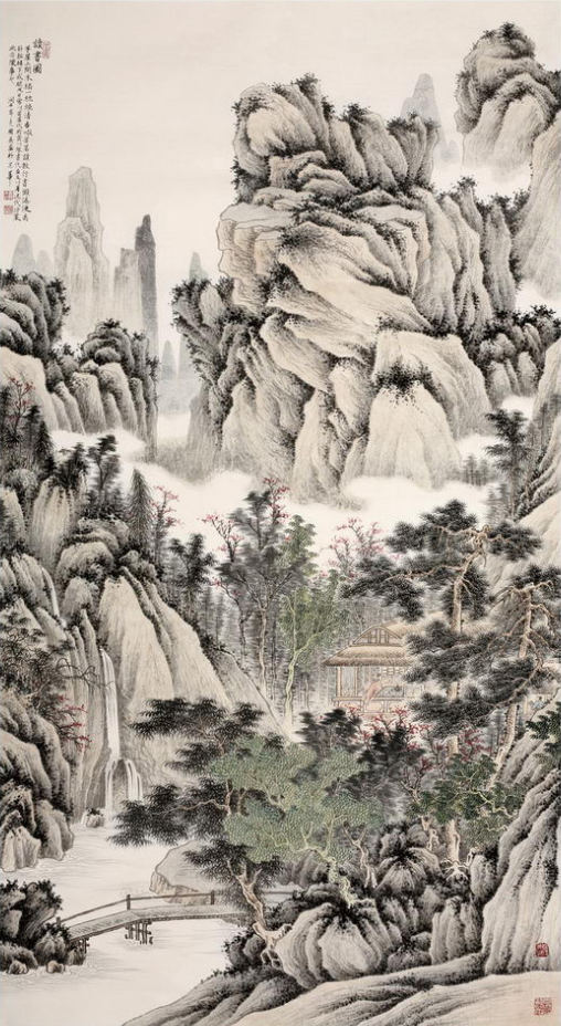 工笔山水画