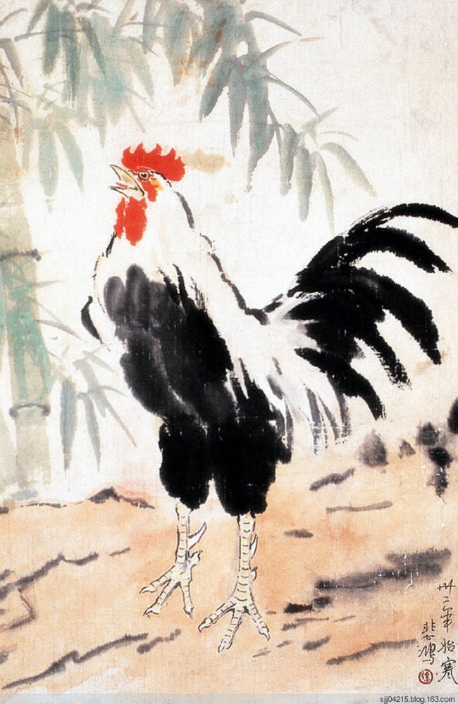 徐悲鸿公鸡画