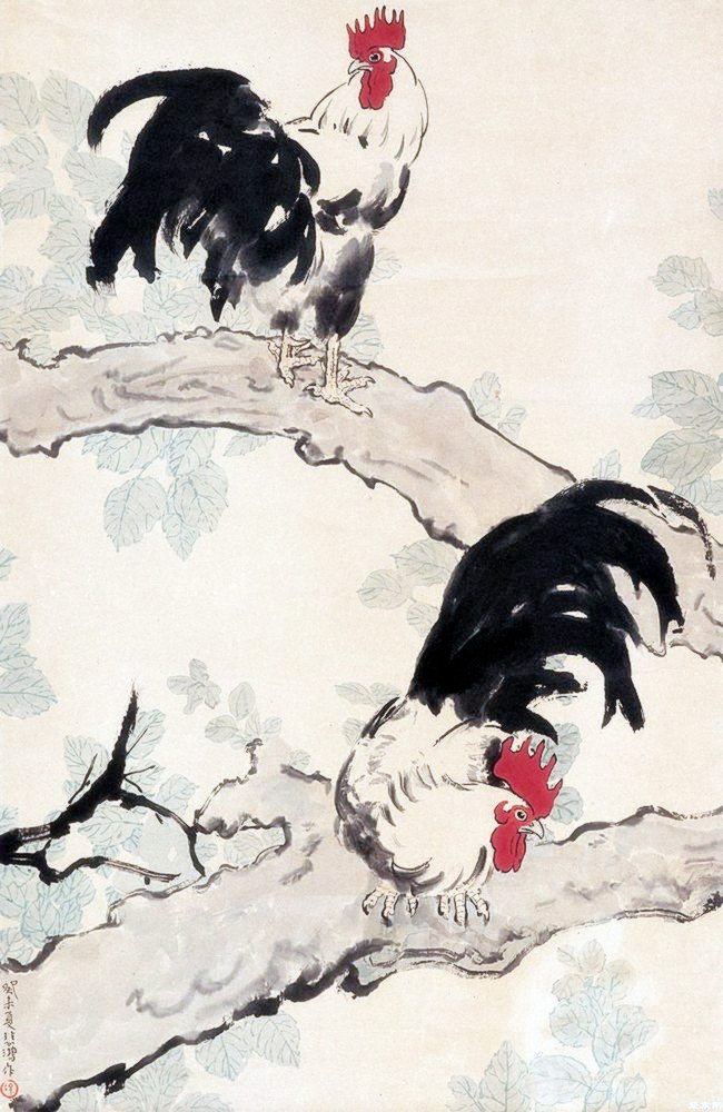 徐悲鸿公鸡画