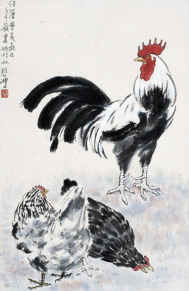 徐悲鸿公鸡画